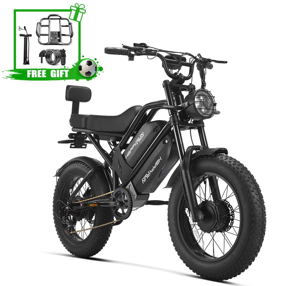 HappyRun G70 Pro Dual-Motor Dual-Battery Electric Cargo Bike