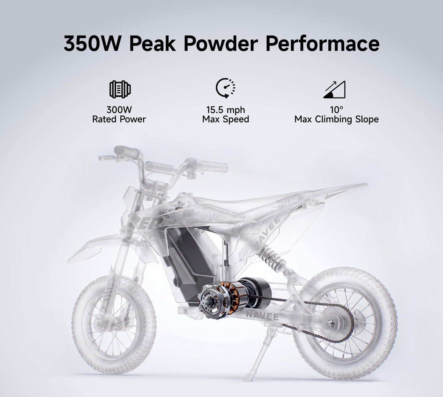NAVEE Cyber X Pro Kids Dirt Bike