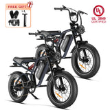Happyrun Tank G60 Pro UL 2849 Certified Moped Style Offroad Electric Bike Fat Tire