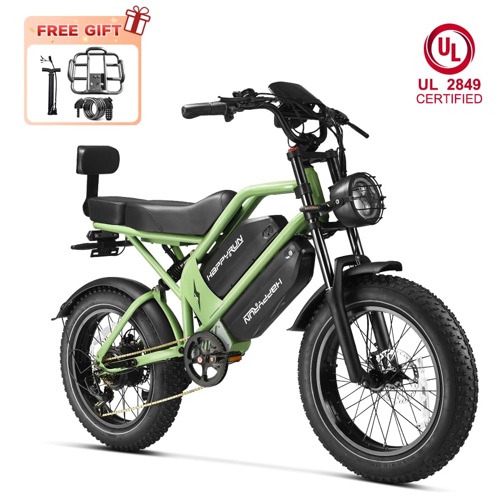 HappyRun G70 UL 2849 Certified Dual Battery Fast Electric Cargo Bike for Sale