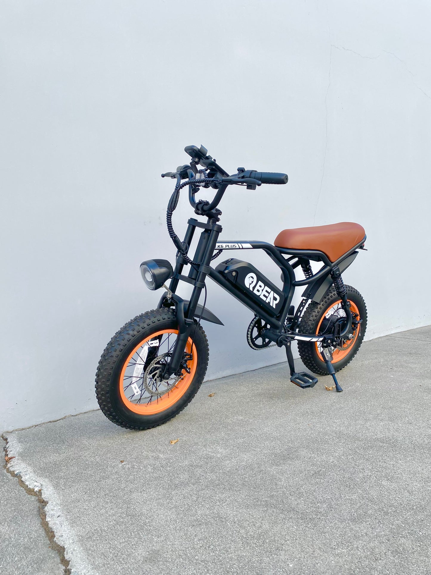 K6P BROWN: TEEN SIZE MOPED with APP Speed Control
