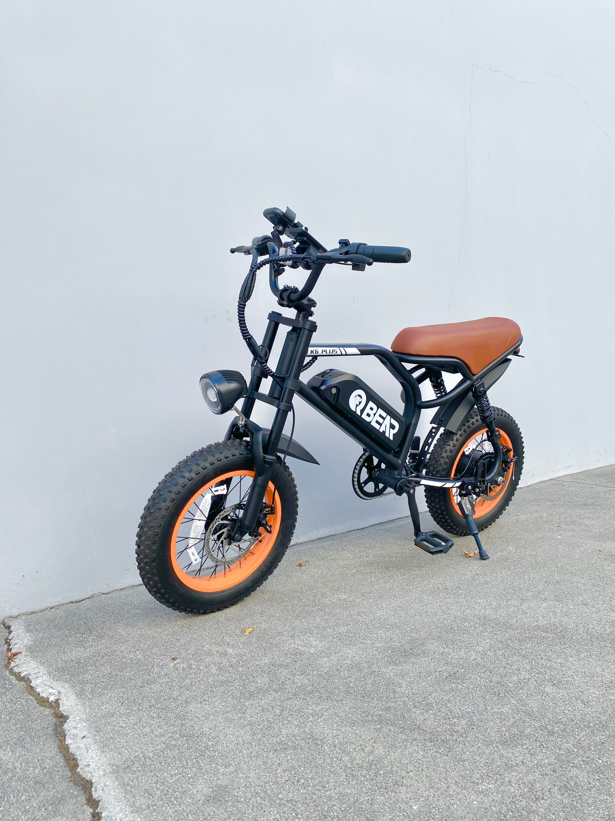 K6P BROWN: TEEN SIZE MOPED with APP Speed Control