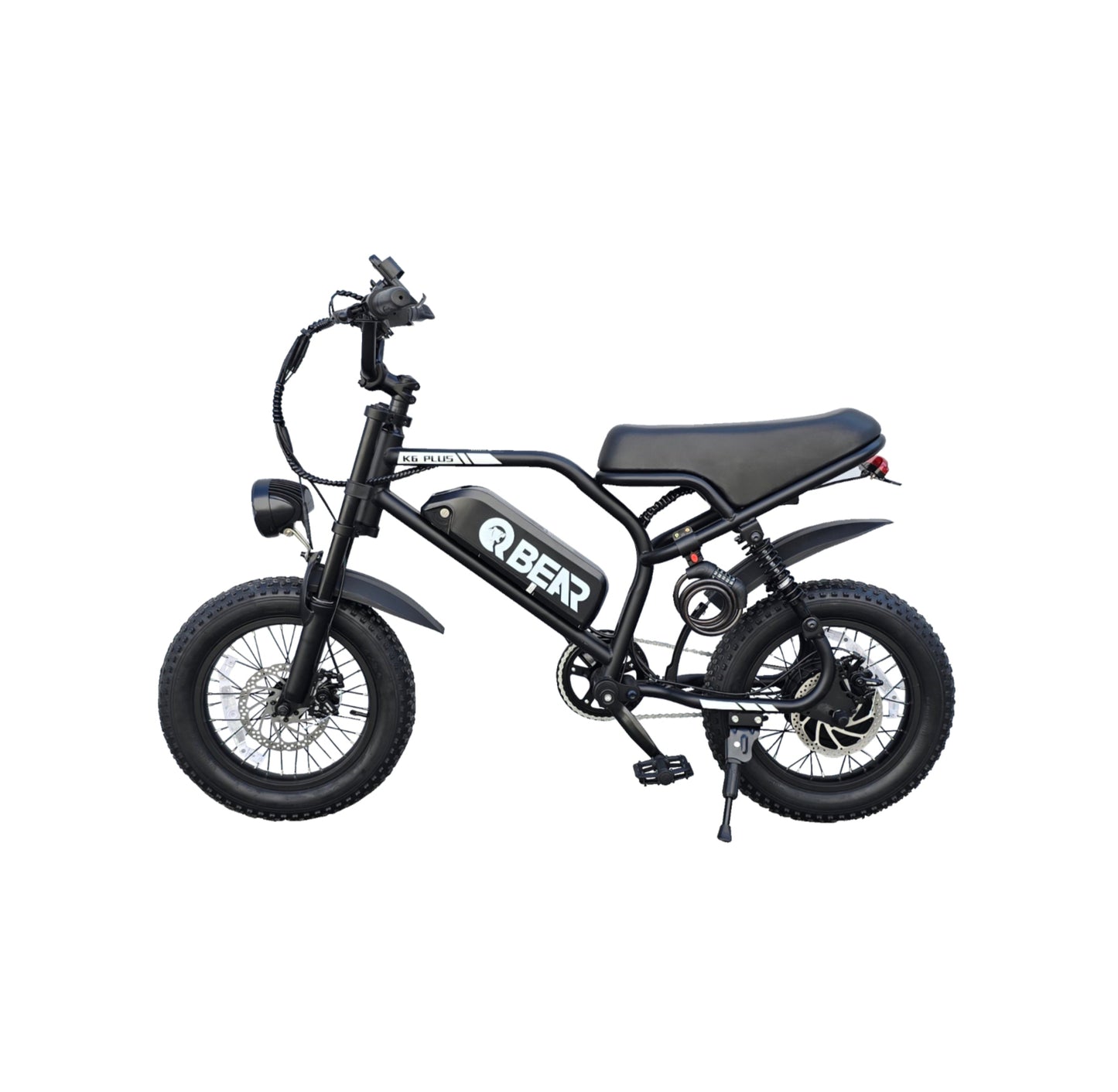 K6P BLACK: TEEN SIZE MOPED with APP Speed Control