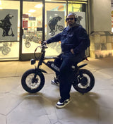 K6P BLACK: TEEN SIZE MOPED with APP Speed Control