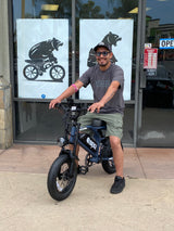 K6P BLUE: TEEN SIZE MOPED with APP Speed Control