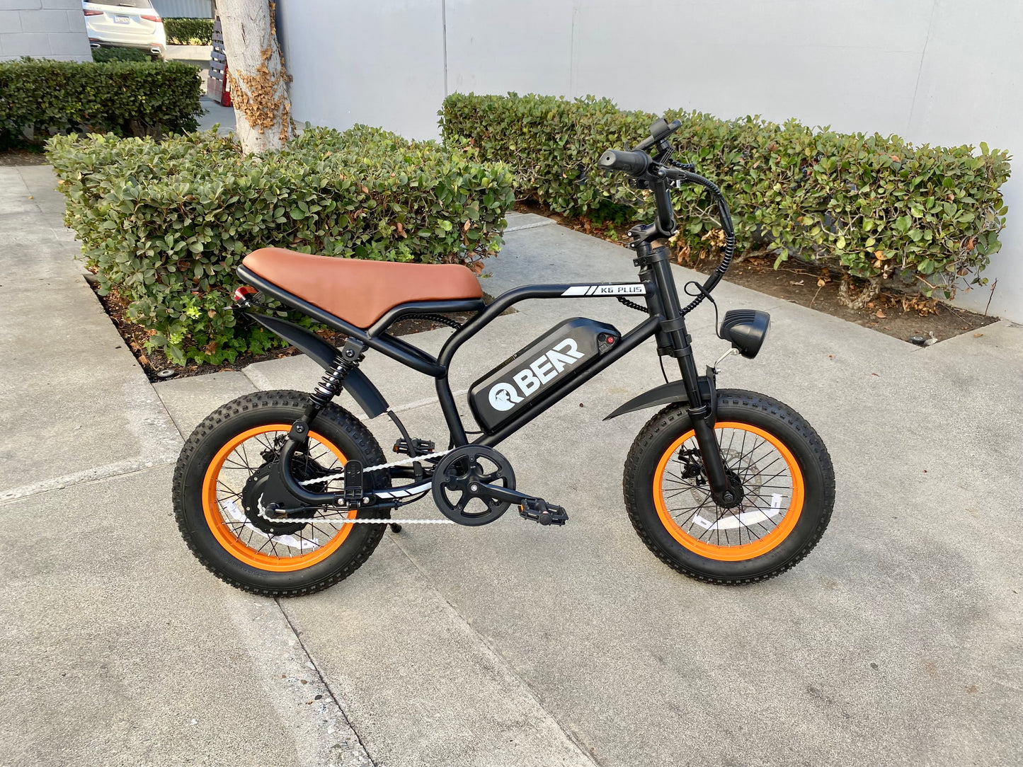 K6P BROWN: TEEN SIZE MOPED with APP Speed Control