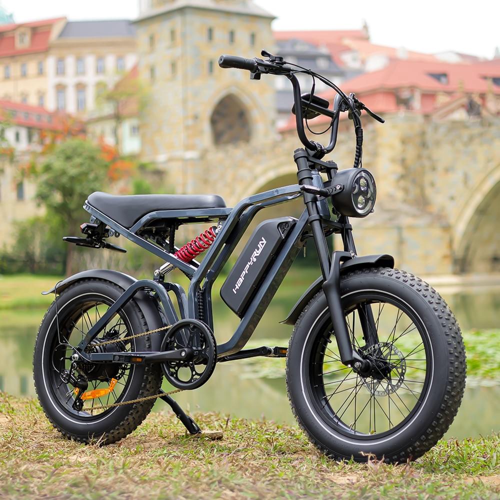 Happyrun Tank G60 Pro UL 2849 Certified Moped Style Offroad Electric Bike Fat Tire